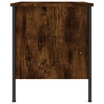 vidaXL Table de chevet chêne fumé 40x42x50 cm bois d'ingénierie