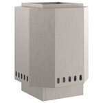 vidaXL Foyer sans fumée Marron 38 x 38 x 51 cm Acier Corten