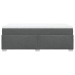 vidaXL Sommier à lattes de lit avec matelas Gris foncé 80x200 cm Tissu