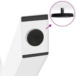 vidaXL Pieds de table à manger en forme de X  3 pièces  blanc  90 x (72-73) cm  acier