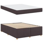 vidaXL Cadre de lit avec matelas Marron foncé 160 x 200 cm tissu