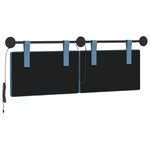 vidaXL Tête de lit suspendue Bleu Tissu en velours côtelé