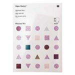 10 feuilles de papier pailleté A4 - teintes rosées