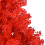 vidaXL Sapin de Noël artificiel avec support rouge 210 cm PVC