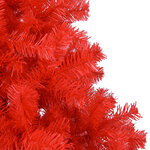 Vidaxl sapin de noël artificiel avec support rouge 210 cm pvc
