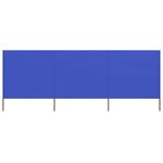 vidaXL Paravent 3 panneaux Tissu 400 x 80 cm Bleu azuré