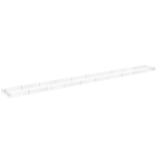 vidaXL Lit surélevé à gabion Acier galvanisé 1000x100x20 cm