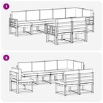 vidaXL Ensemble de canapés d'extérieur 8 Pièces Blanc et anthracite