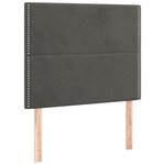 vidaXL Cadre de lit avec tête de lit Gris foncé 90x200 cm Velours