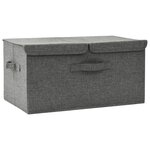 vidaXL Boîte de rangement Tissu 50x30x25 cm Anthracite