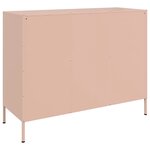 vidaXL Buffet rose 100 5x39x79 cm acier