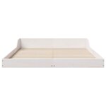 vidaXL Cadre de lit Blanc 140 x 190 cm Pin massif