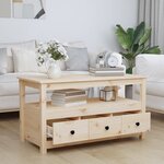 vidaXL Table basse 102x49x55 cm Bois massif de pin