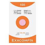 Etui De 100 Fiches - Bristol Ligné Non Perforé 100x150mm - Couleurs Assorties - Exacompta