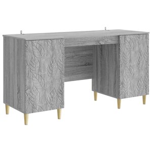 vidaXL Bureau Sonoma gris Bois d'ingénierie 142 5 x 50 x 75 cm