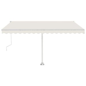 vidaXL Auvent automatique sur pied 450x350 cm Crème