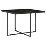 vidaXL Ensemble à manger de jardin coussins 5Pièces Noir Résine tressée