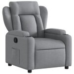vidaXL Fauteuil inclinable en tissu gris clair