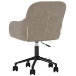 vidaXL Chaise pivotante de bureau Gris clair Velours