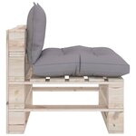 Vidaxl salon de jardin palette 5 pièces avec coussins bois de pin