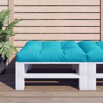 vidaXL Coussin de palette turquoise 70x70x12 cm tissu
