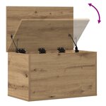 Coffre de rangement vidaXL avec couvercle Chêne artisanal 60x35x35 cm Bois panelisé