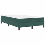 vidaXL Lit à ressorts avec matelas Vert foncé 120 x 190 cm tissu