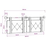 vidaXL Tête de lit suspendue Bordeaux Velours