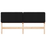vidaXL Tête de lit capitonnée Marron et Noir 180 cm Pin massif