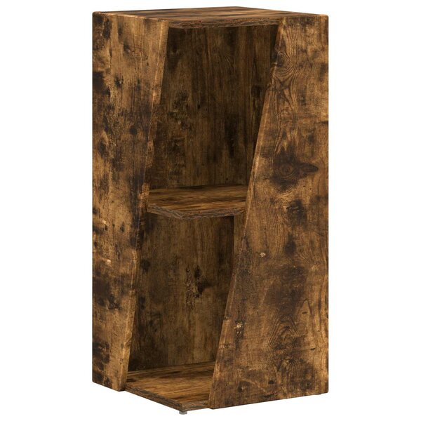 vidaXL Étagère latérale Chêne fumé 33 x 32 x 70 5 cm Bois d'ingénierie