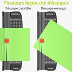 ACROPAQ Massicot A4 Coupe papier 10 pages- Coupe précise- Base Antidérapante- Coupe papier cadeau blister noir A4- ATR16