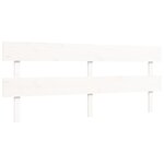 vidaXL Cadre de lit sans matelas blanc bois massif
