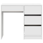 vidaXL Bureau avec tiroir Blanc 90 x 37 5 x 75 cm Bois d'ingénierie