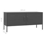 vidaXL Meuble TV Anthracite 105x35x50 cm Acier