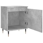 vidaXL Tables de chevet 2 Pièces gris béton 40x30x50 cm bois d'ingénierie