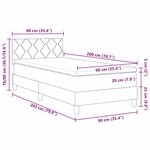 vidaXL Lit à ressorts avec matelas Taupe 90 x 200 cm tissu