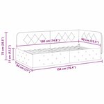 vidaXL Cadre de lit d'angle avec tête de lit Rose 90 x 190 cm Velours