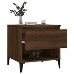 vidaXL Tables d'appoint 2 Pièces Chêne marron 50x46x50 cm Bois ingénierie