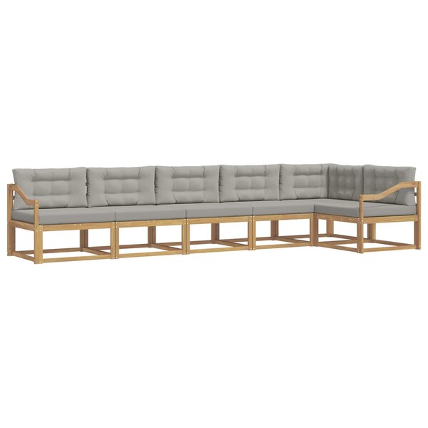 vidaXL Ensemble de canapés d'extérieur 4 Pièces Blanc et gris clair
