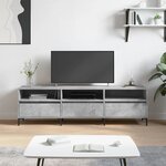 vidaXL Meuble TV gris béton 150x30x44 5 cm bois d'ingénierie