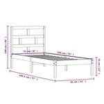 vidaXL Cadre de lit sans matelas noir bois massif