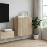 vidaXL Armoire Murale 59 x 31 x 60 cm Bois d'ingénierie Chêne Sonoma