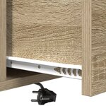 vidaXL Table de nuit avec station de chargement 2 Pièces Chêne sonoma