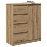 vidaXL Buffet avec tiroirs chêne artisanal 71x35x84 cm bois ingénierie