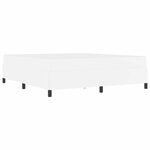 vidaXL Cadre de lit avec matelas Blanc 180 x 200 cm tissu