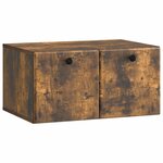 vidaXL Meuble TV mural 59 5 x 41 x 30 cm Chêne fumé Bois d'ingénierie