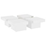 vidaXL Table basse blanc 90x90x28 cm bois d'ingénierie