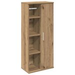 vidaXL Meuble de salle de bain avec porte-rouleau chêne artisanal