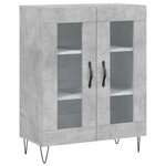 vidaXL Buffet haut Gris béton 69 5x34x180 cm Bois d'ingénierie