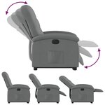 vidaXL Fauteuil inclinable électrique gris foncé tissu